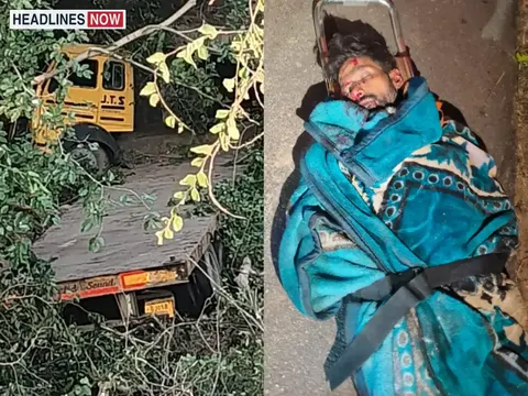 शिवपुरी के अमोला घाटी में ट्रॉला खाई में गिरा : ड्राइवर की मौत, हेल्पर गंभीर घायल; कानपुर से सूरत जा रहे थे