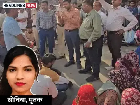 युवती का शव रखकर सड़क पर बैठे 500 लोग:मांडू में 200 वाहन फंसे, शादीशुदा प्रेमी की धमकी के बाद खाया था जहर