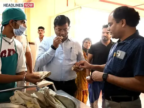 कलेक्टर ने मरीजों की रोटी खाकर भोजन जांचा : शिवपुरी जिला अस्पताल में खराब एम्बुलेंस बदलने, शौचालयों की मरम्मत-सफाई के निर्देश