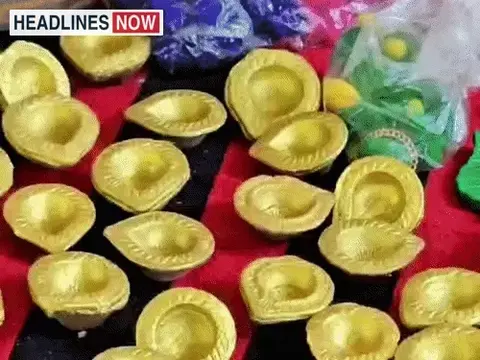 बाजार में आए गाय के गोबर से बने दीये:दीपावली पर डिमांड बढ़ने की उम्मीद, भगवान की प्रतिमा और धूप कप का भी किया जा रहा निर्माण