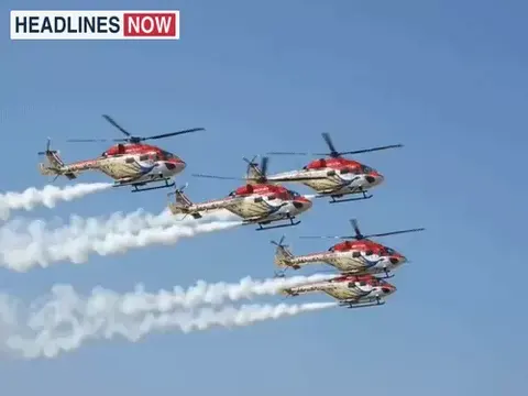 Sarang helicopters to fly in Raipur today: Five helicopters will fly for 25 minutes, view from rooftops, air show on November 2